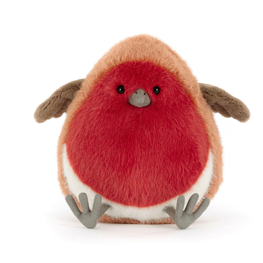 Frontansicht Plum Robin von Jellycat.