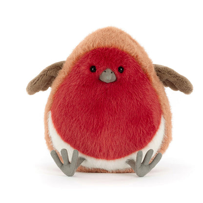 Frontansicht Plum Robin von Jellycat.
