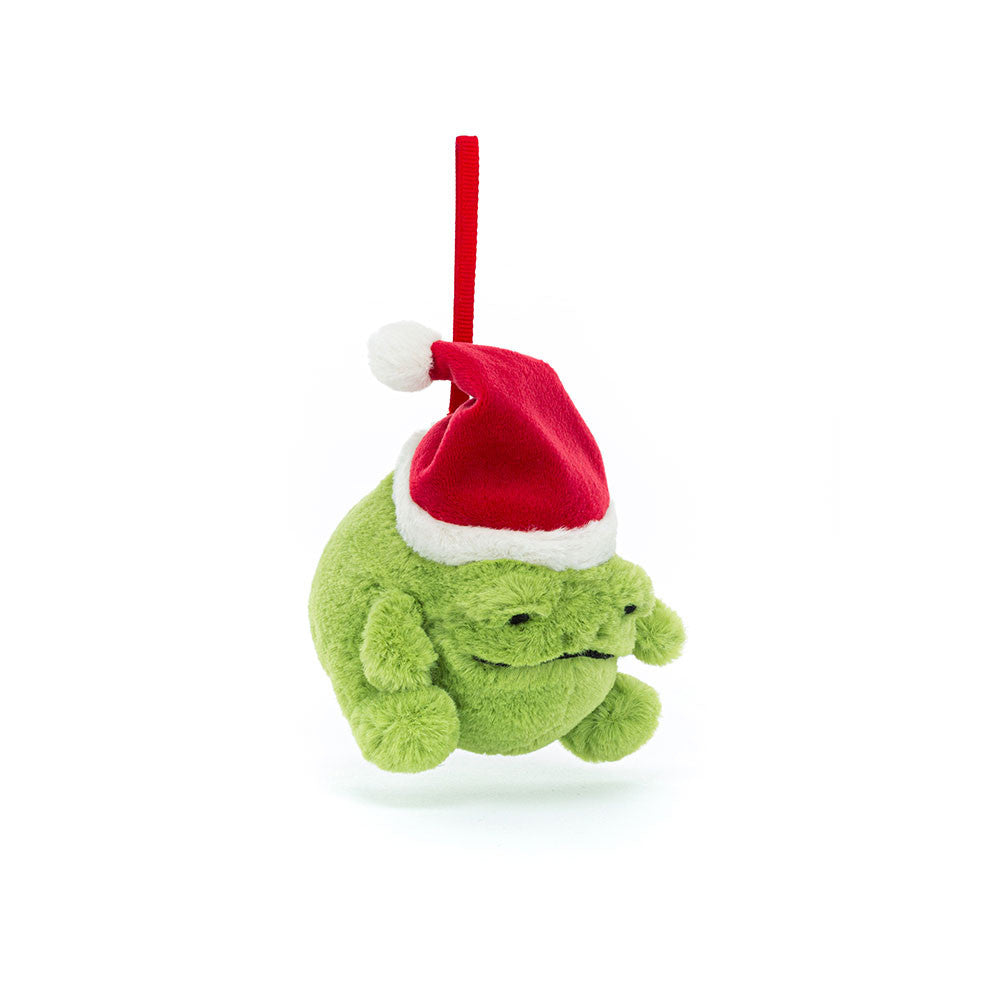 Frontansicht Ricky Rainfrog Decoration von Jellycat.
