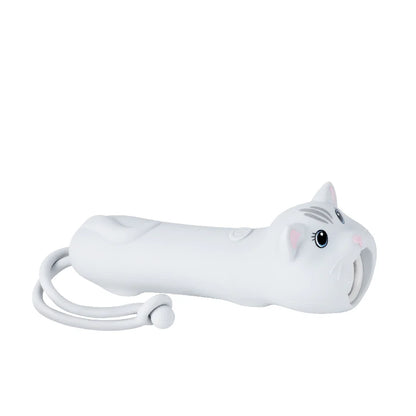 Weiße Katzen-Taschenlampe "Cat Mimi" von Rabbit &amp; Friends aus weichem Silikon