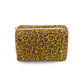 Kulturtasche im Leoparden-Design aus festem Canvas Stoff von Rose in April.