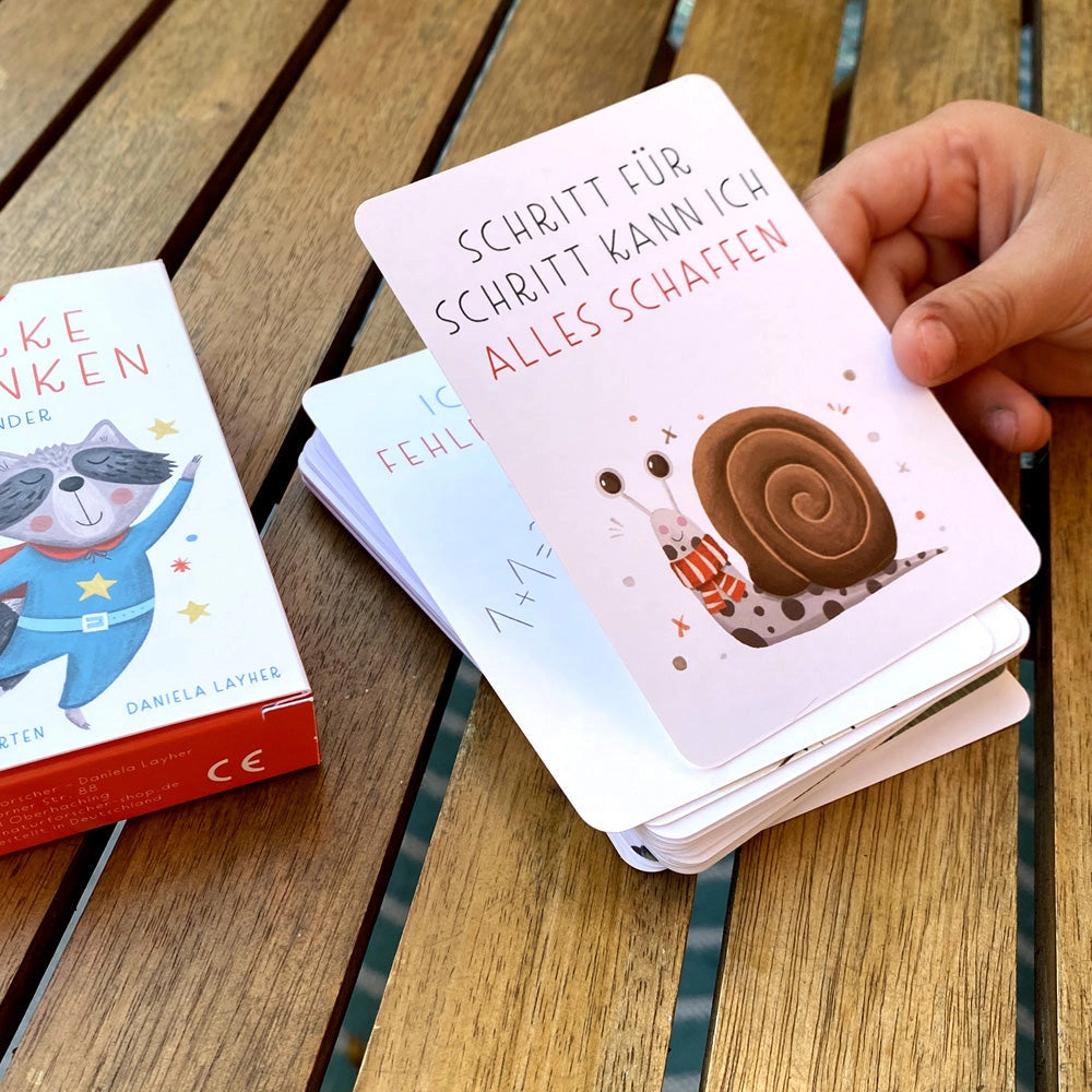 Geschenkidee Affirmationskarten für Kinder zur Einschulung oder als Mutmacher