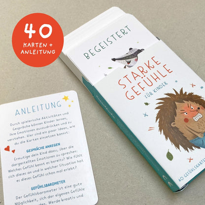 Gefühlskarten für Kinder Starke Gefühle mit 40 Karten in bedruckter Faltschachtel