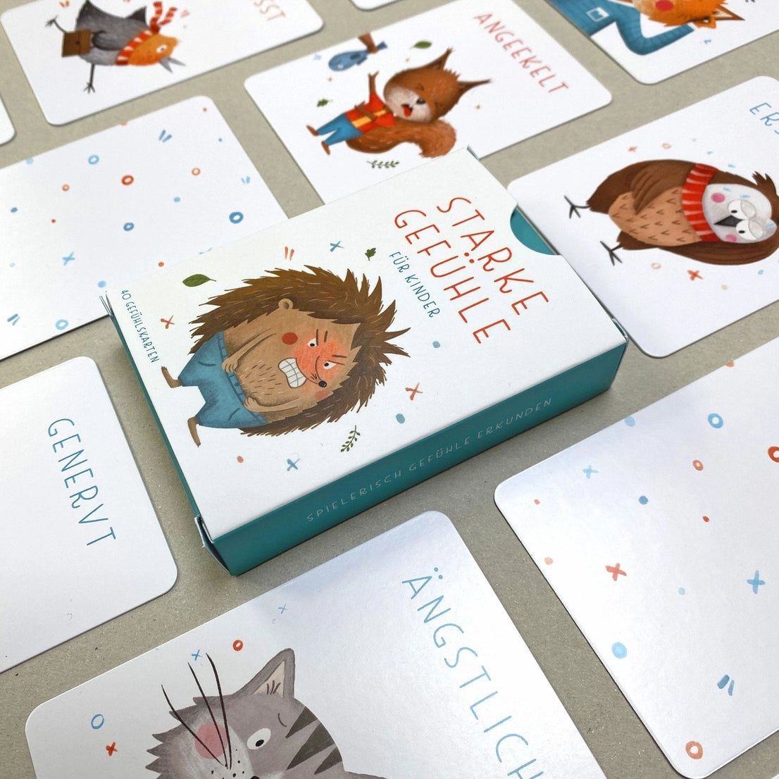 Gefühlskarten für Kinder Starke Gefühle mit 40 Karten in bedruckter Faltschachtel