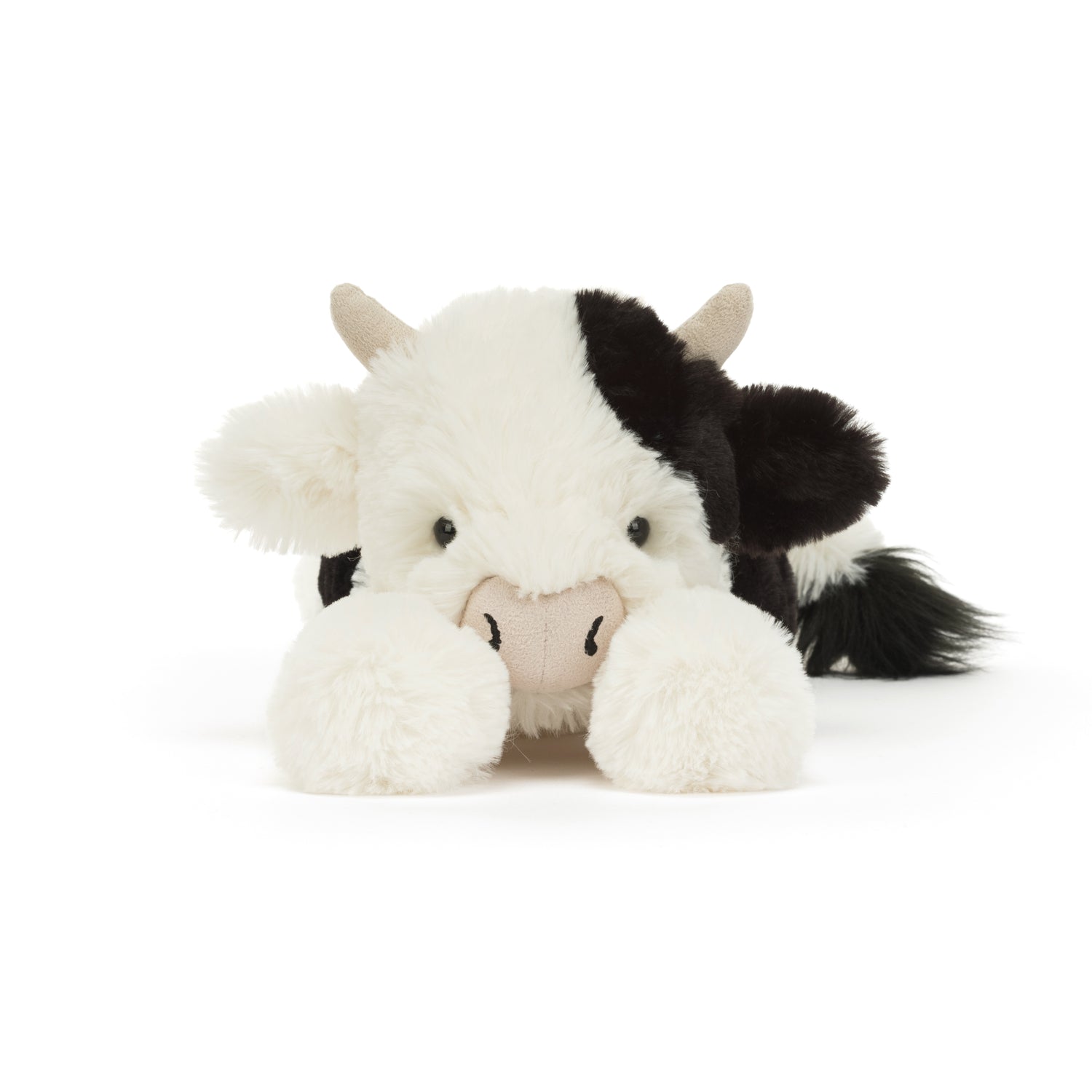 Jellycat Smudge Cow Original, süße liegende Kuscheltier Kuh mit Kuhflecken