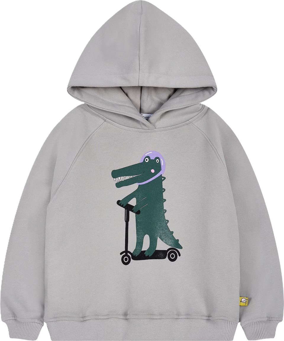 SATURNDAY Hoodie "Krokodil" in Grau