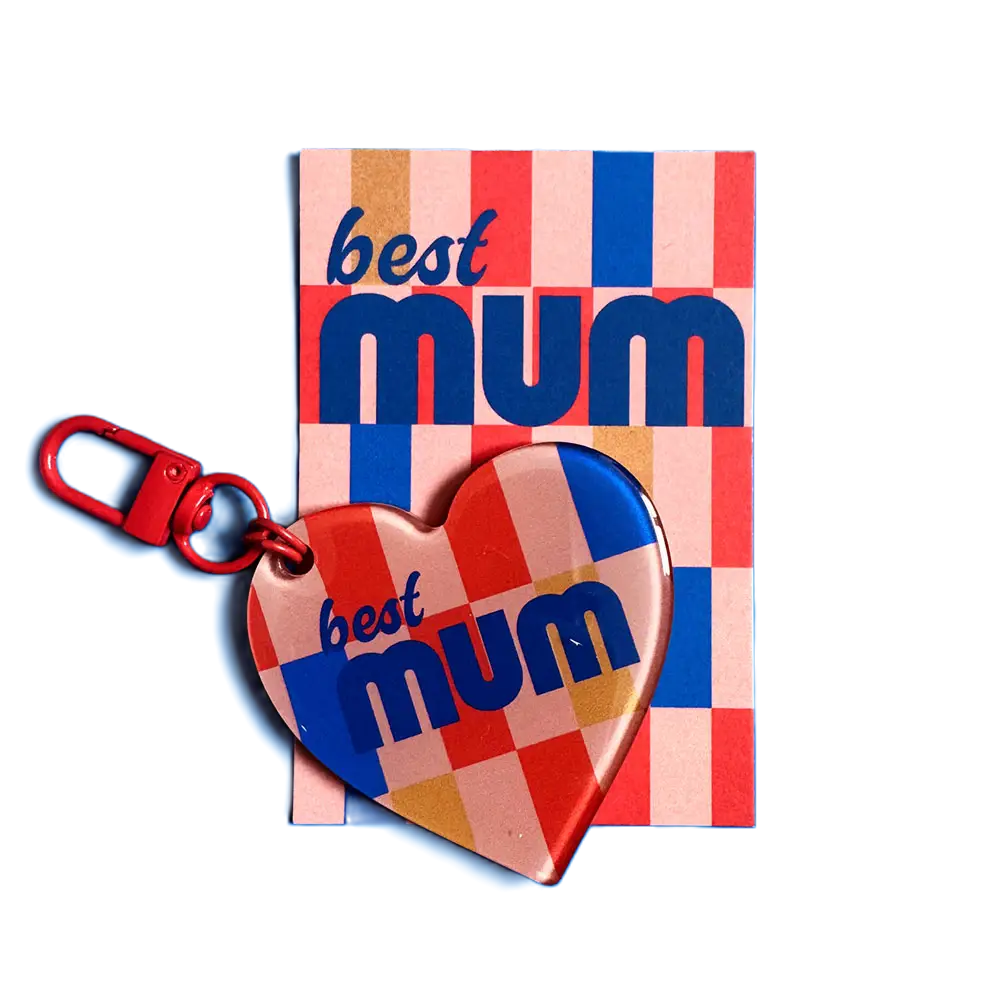 Schlüsselanhänger „best MUM" mit Metallbefestigung – Geschenk für Mütter und Valentinstag