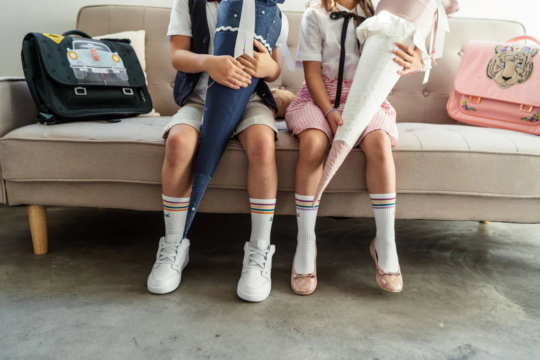 Socken Schulkind - pflaumenrot