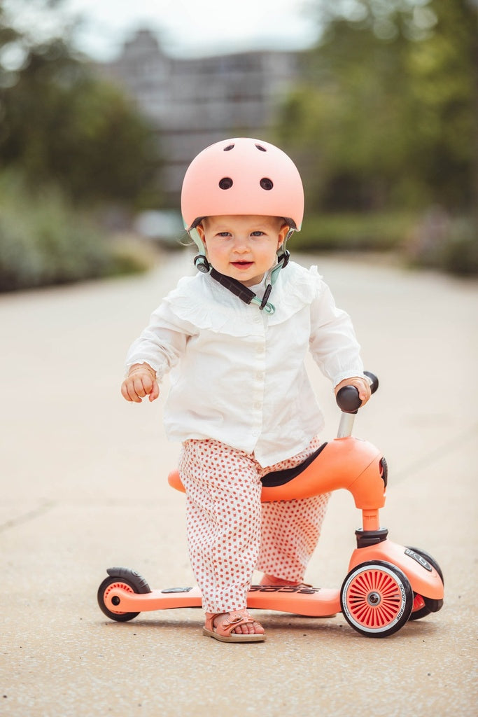 Scoot and Ride Highwaykick 1, Apricot, Kinderroller und Laufrad mit verstellbarem Sitz &amp; Lenker