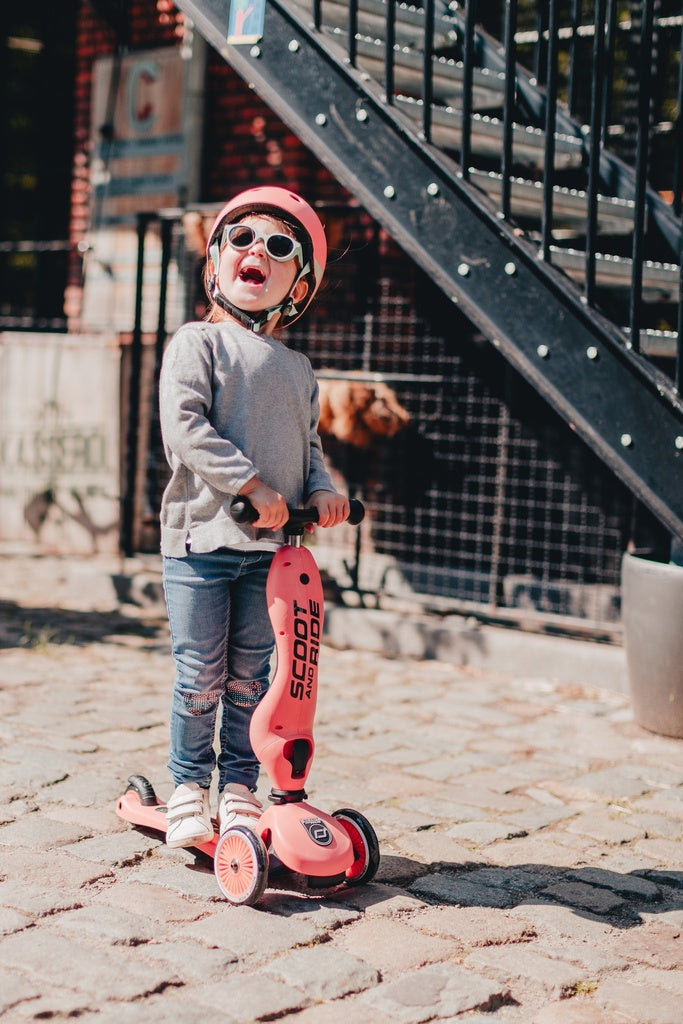 Scoot and Ride Highwaykick 1, Apricot, Kinderroller und Laufrad mit verstellbarem Sitz &amp; Lenker