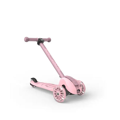 Scoot and Ride Highwaykick 3S, Rose, höhenverstellbarer Lenker mit LED Räder und klappbarem Rahmen