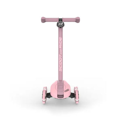 Scoot and Ride Highwaykick 3S, Rose, höhenverstellbarer Lenker mit LED Räder und klappbarem Rahmen
