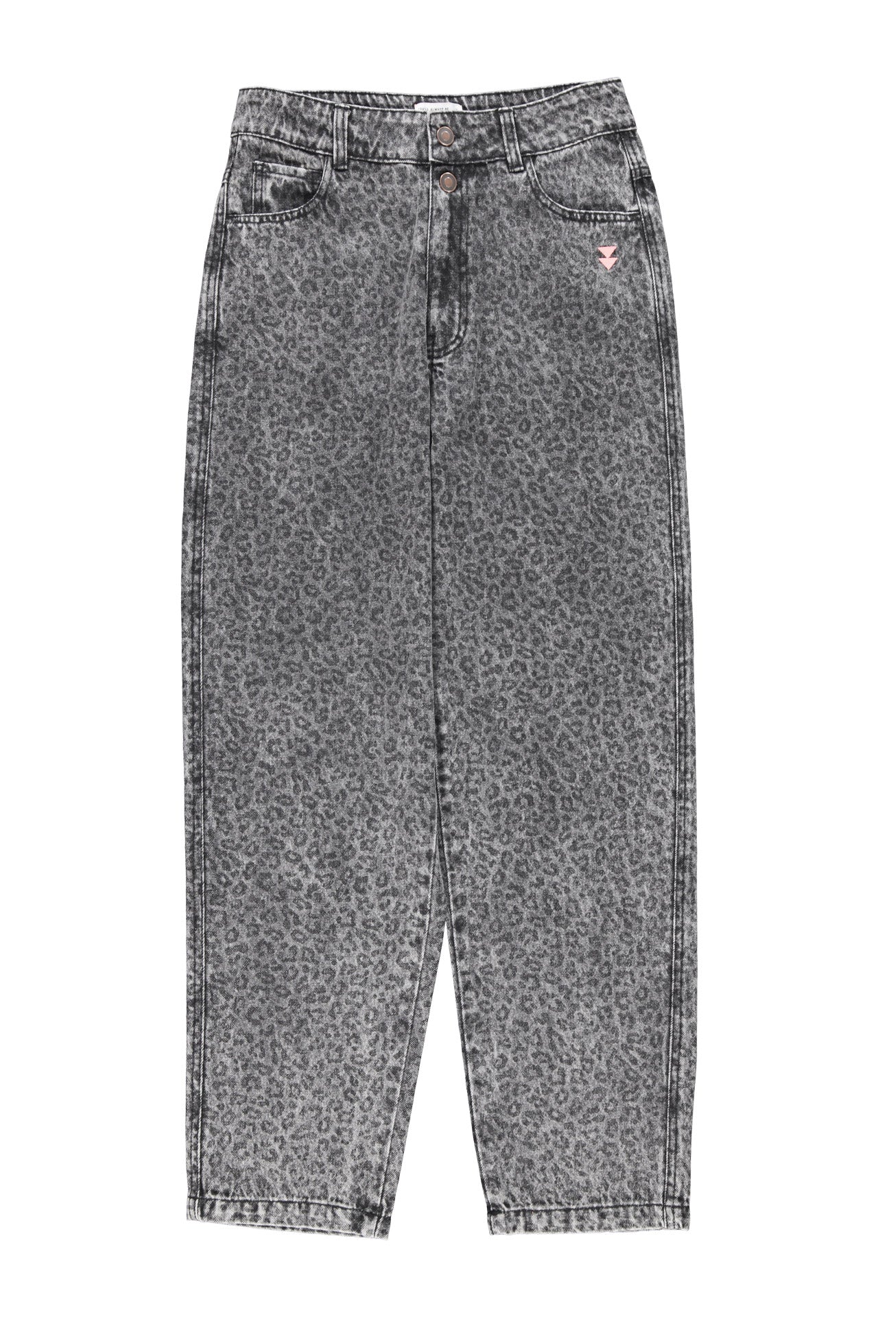 Animal Print Jeans Washed Black von Sisters Department mit verwaschener schwarzer Denim-Optik