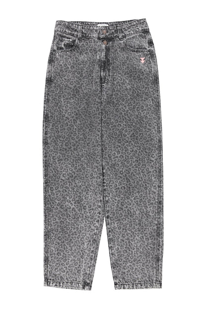 Animal Print Jeans Washed Black von Sisters Department mit verwaschener schwarzer Denim-Optik