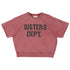 Kurzarm-Sweatshirt Sisters Dept Bordeaux von Sisters Department mit  Sisters Deot. Frontprint