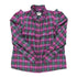 Produktbild vorne: Sisters Department Bluse Fuchsia Grün kariert mit Volantkragen und Rüschen