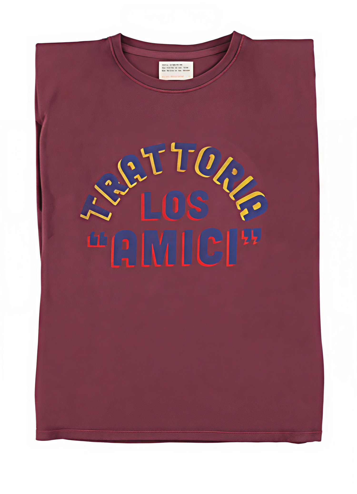 Sisters Department T-Shirt &quot;LOS AMICI&quot; Print, Aubergine ist genau richtig für coole Alltagslooks. Ärmelloses T-Shirt, Schulterpolster 