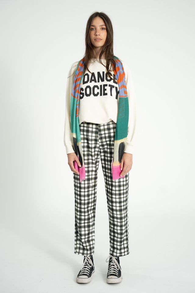 Sisters Department Sweatshirt "Dance Society" in Ecru aus 100% Bio-Baumwolle