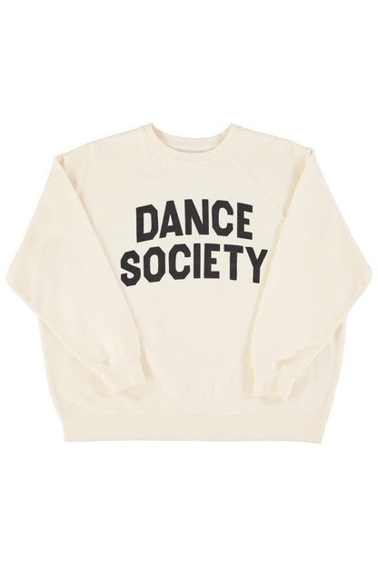 Sisters Department Sweatshirt "Dance Society" in Ecru aus 100% Bio-Baumwolle