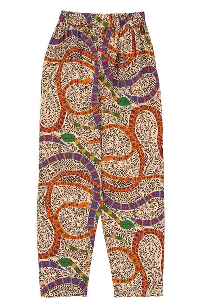 Sisters Department Hose aus gewebtem Stoff in angesagtem Multicolor-Snake-Print