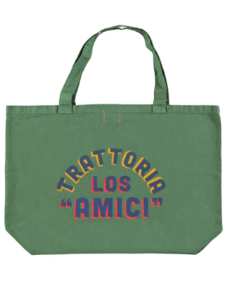 Sisters Department XL Bag &quot;LOS AMICI&quot;, Grün.&amp;nbsp;Die große, feste und vielseitige Canvas Tragetasche bietet viel Platz