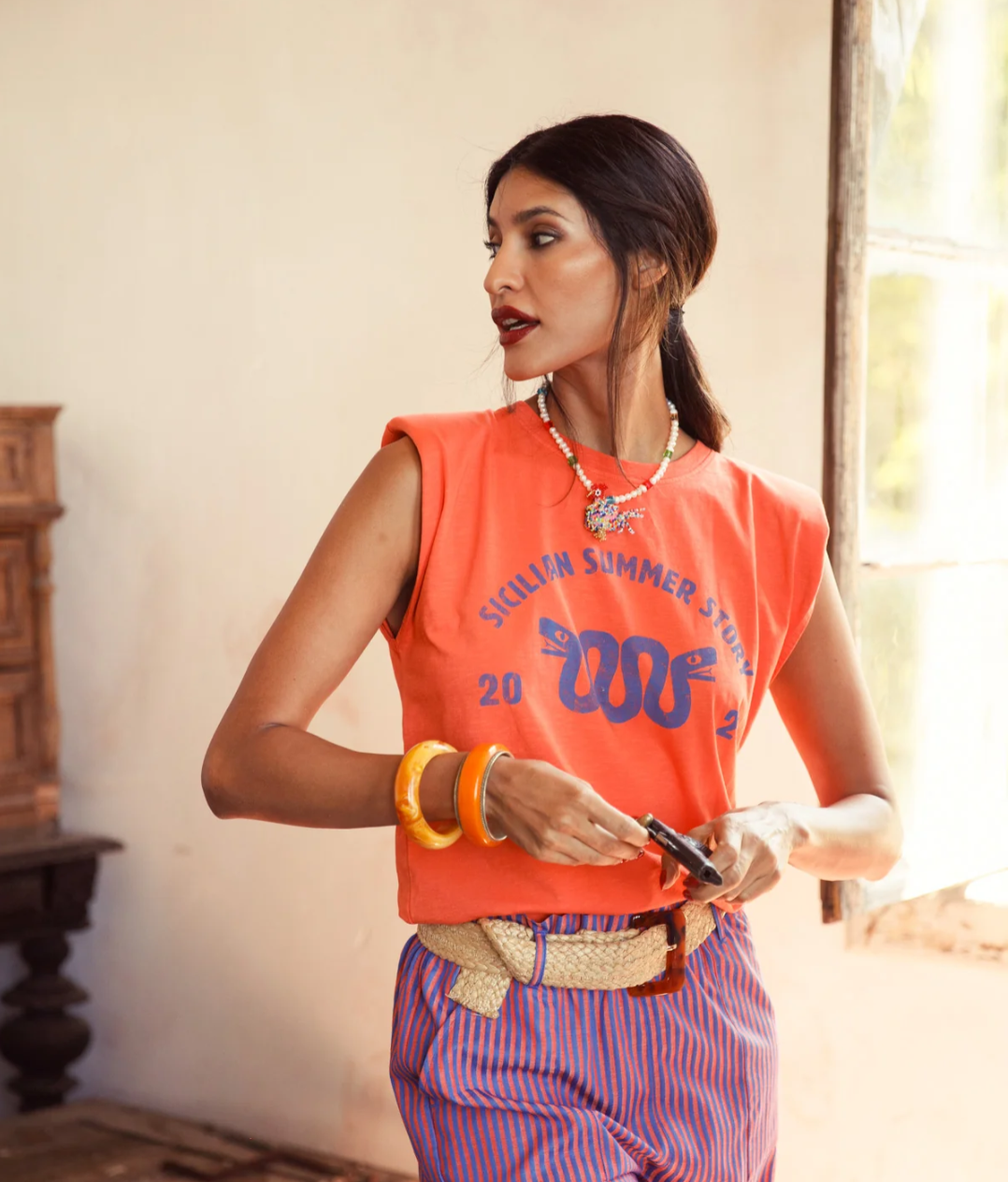 Sisters Department Sleeveles T-Shirt Damen &