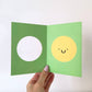 Grußkarte mit Umschlag - Smiley gestanzt