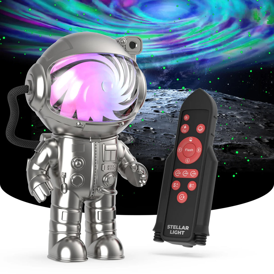 Stellar Light Silver von MOB mit Fernbedienung.