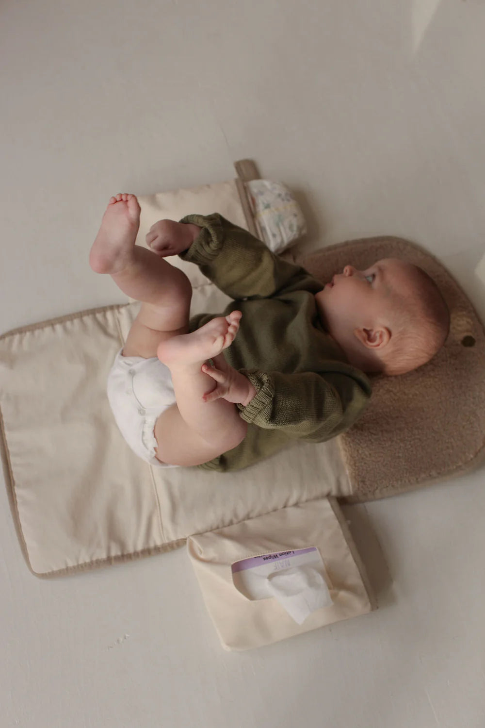 Teddy-Wickelauflage Plus in Ecru als weiche Wickelunterlage für Babys, ideal für Erstausstattung und Geschenk zur Geburt