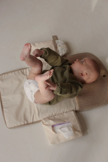 Teddy-Wickelauflage Plus in Ecru als weiche Wickelunterlage für Babys, ideal für Erstausstattung und Geschenk zur Geburt