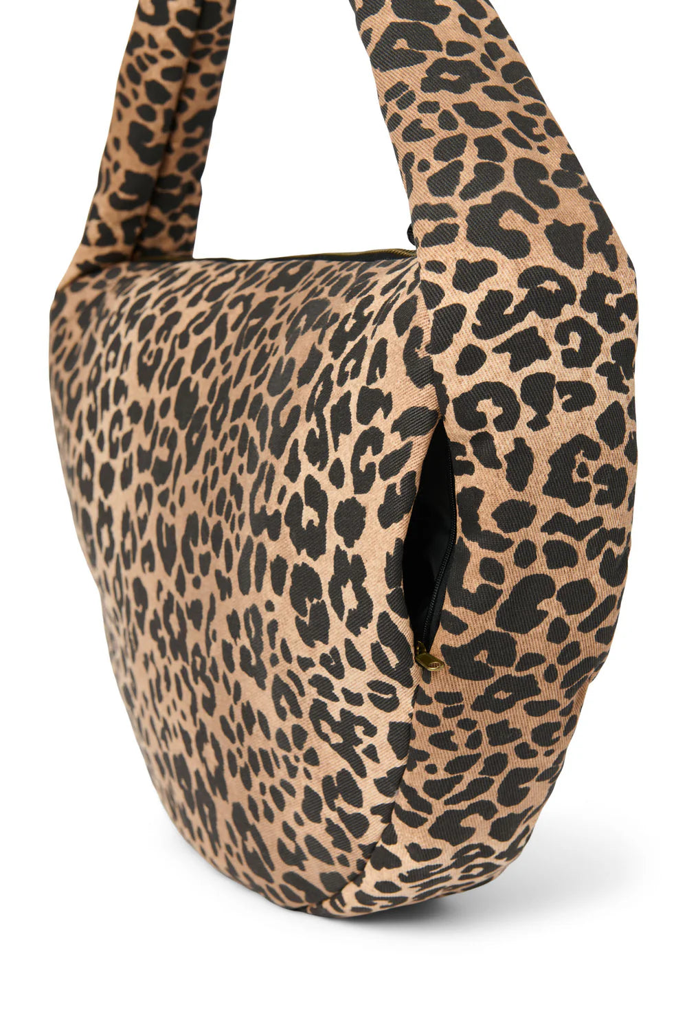 Brown Leopard Cotton Crossbody Umhängetasche