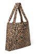 Brown Leopard Cotton Mom-Bag von Studio-Noos, große Henkeltasche aus Baumwolle mit Leo-Muster