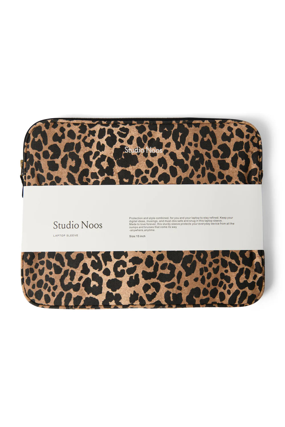 Studio Noos Brown Leopard Laptophülle aus Baumwolle für 15 Zoll Laptop