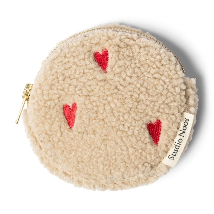 Studio Noos Teddy Hearts Wallet Ecru Hearts