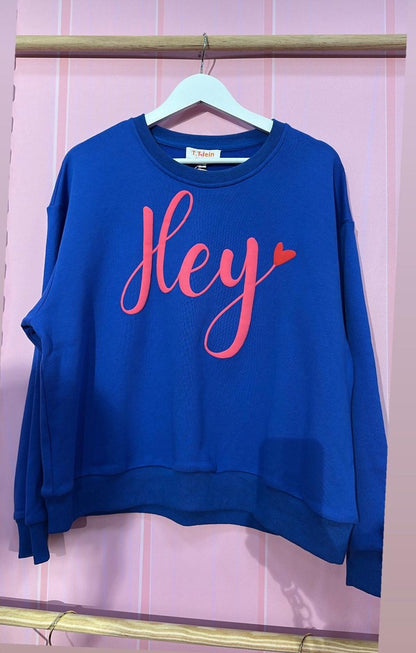 Signature Sweater Hey, Royal Blue Edition von T.Tolein
