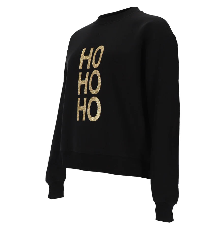 Sweatshirt Ho Ho Ho, schwarz, Damen von T.Tolein