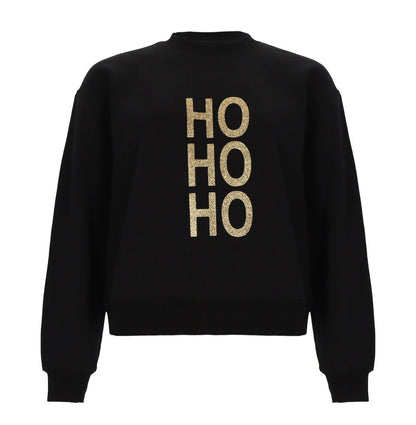 Sweatshirt Ho Ho Ho, schwarz, Damen von T.Tolein