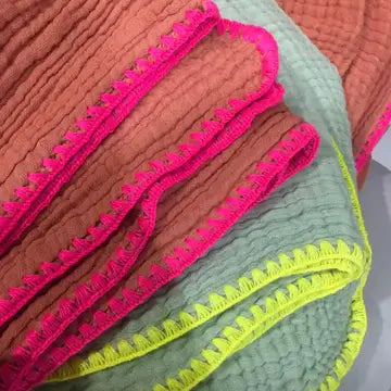 Babydecke aus Musselin 130x130 cm weich atmungsaktiv bei Nica&