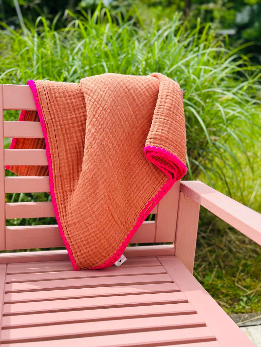 Babydecke aus Musselin 130x130 cm weich atmungsaktiv bei Nica&