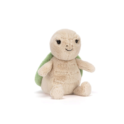 Jellycat Thimble Turtle – beige Plüschtier Schildkröte mit grünem Panzer