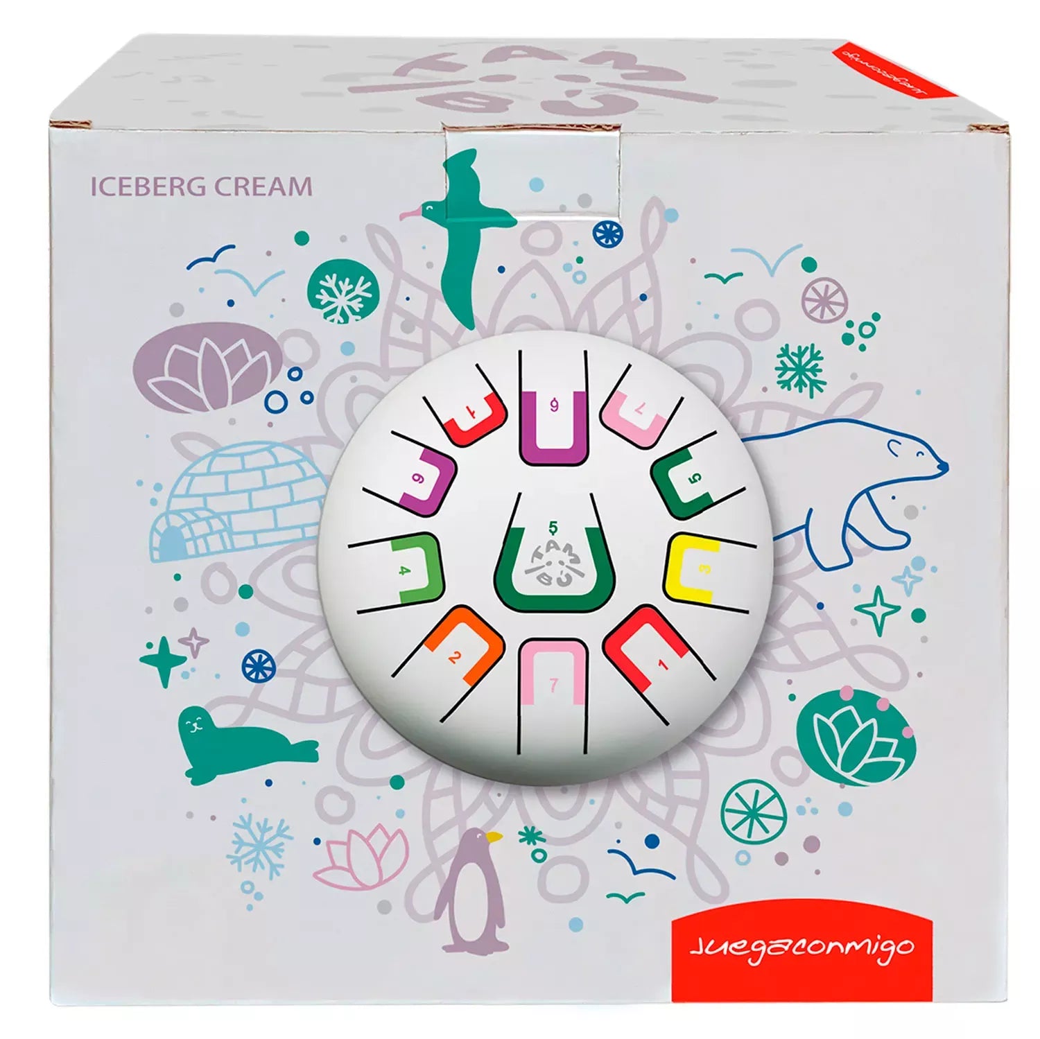 Die Zungentrommel von juegaconmigo mit Aufbewahrungstasche, Trommelstöcken, Trommelstockhalter, Fingerpicks und Notenbuch zum Aufstellen. 