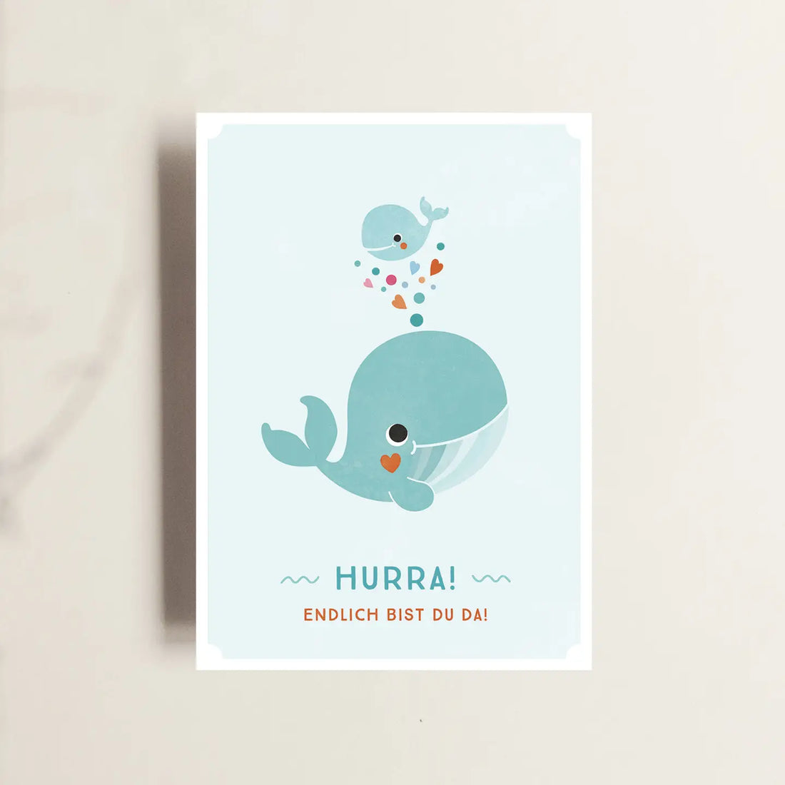 Grußkarte zur Geburt: HURRA!