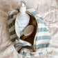 Wash Bag Vic Frottee, stripes / blue cloud