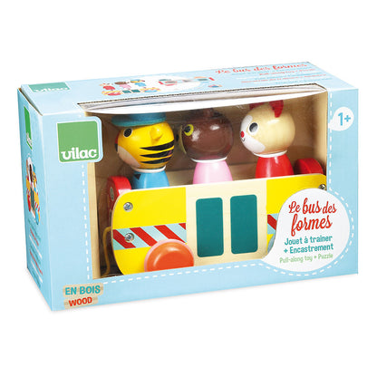 Verpackung des Vilac Holzbus Formen-Steckspiels