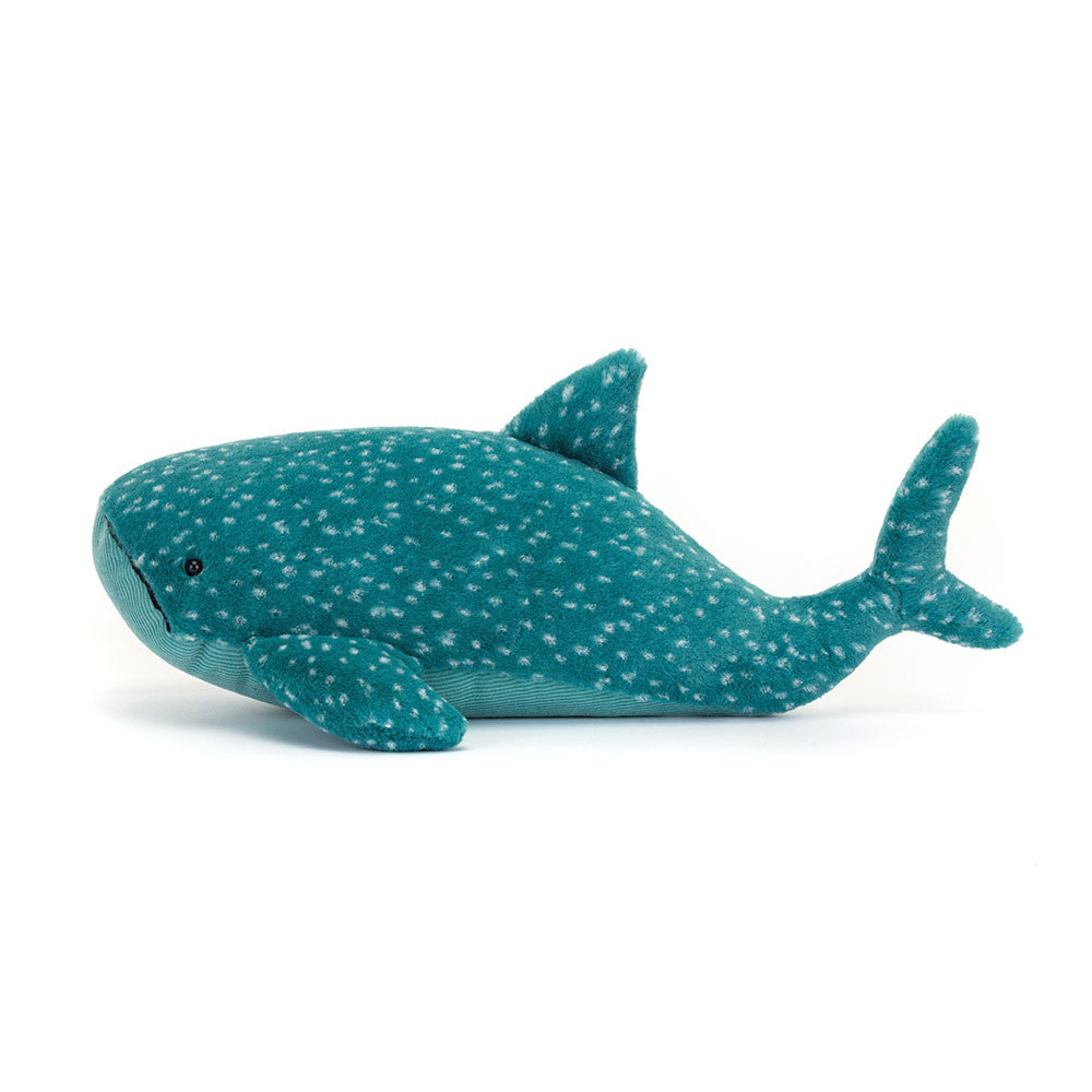 Seitenansicht Gobfrey Whaleshark von Jellycat.