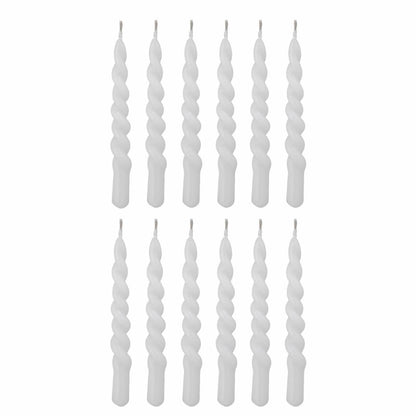 Kerzen Twist (12er Pack) - weiß