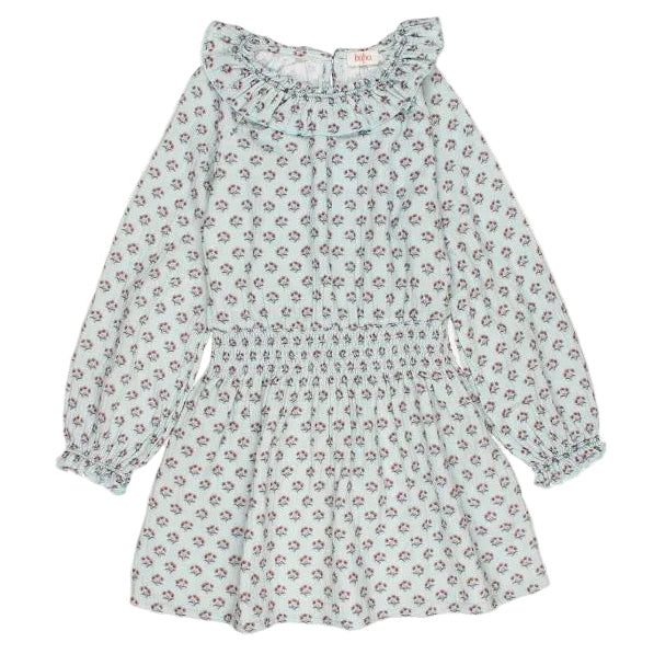 Búho Chic Dress Eucalyptus mit Blumen – Produktansicht von vorne