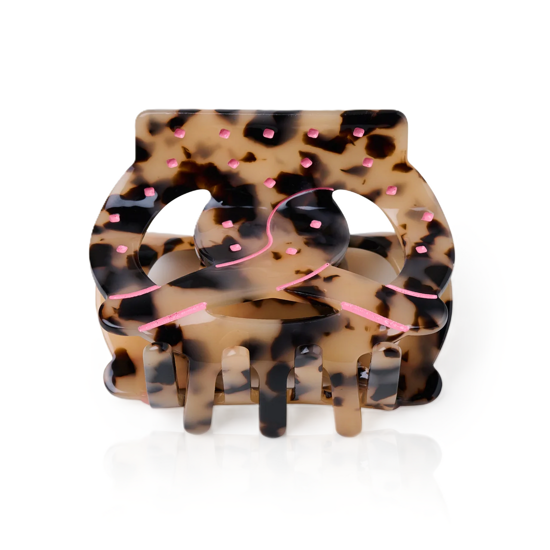  Haarklammer in Brezelform im pink-leo Design von by Vivi.