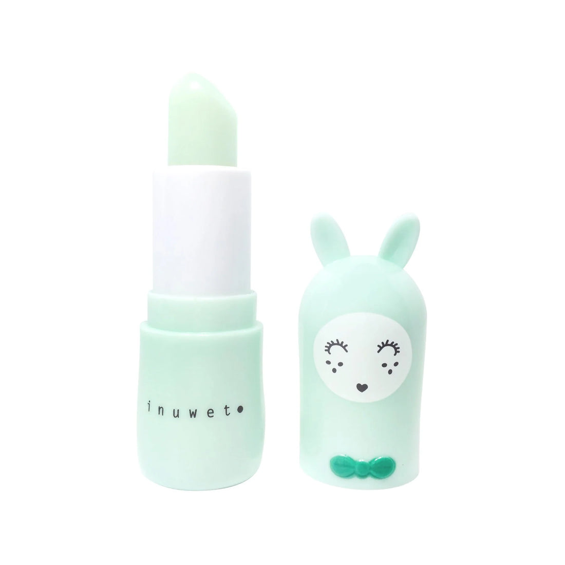 inuwet Lippenbalsam Apfel mit grüner Verpackung, Hasenohren und süßem Design im typischen inuwet Look