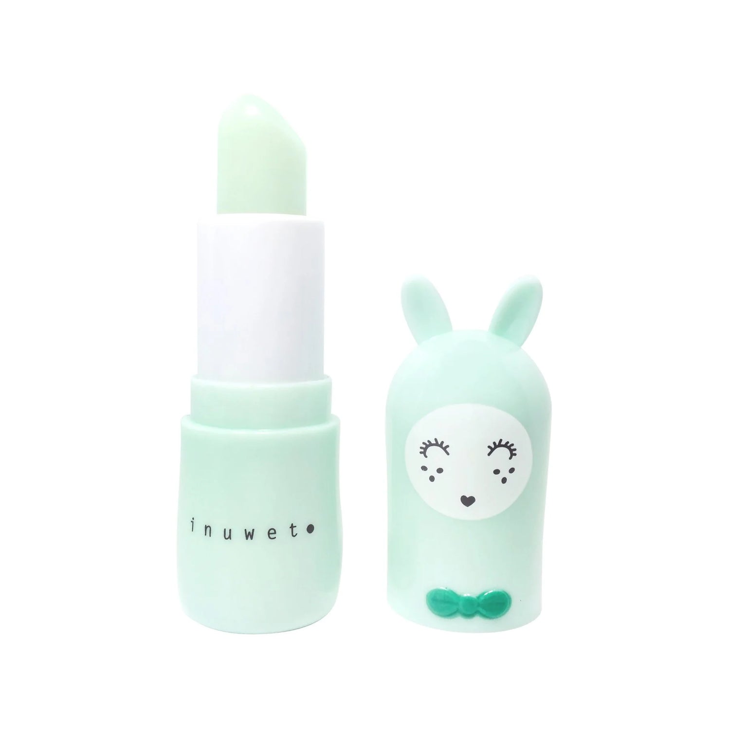 inuwet Lippenbalsam Apfel mit grüner Verpackung, Hasenohren und süßem Design im typischen inuwet Look